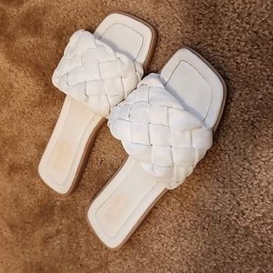 Coach and Four White Minimalist Sandals
